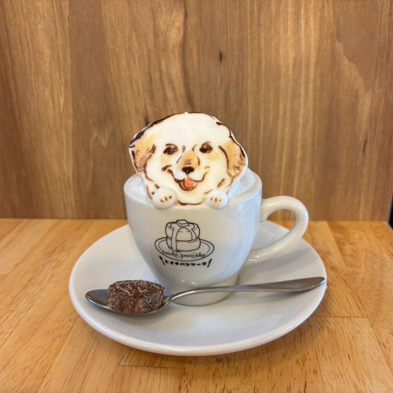 ゴールデンレトリバーの3Dラテアート
