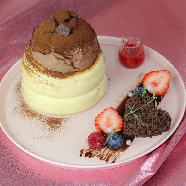 溢れるチョコフォンダンパンケーキ